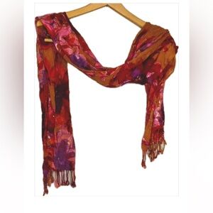 Beautiful Fall accessory.Coldwater Creek  scarf with earthy tones. 60”